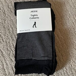 Ardene Shimmer Black Tights